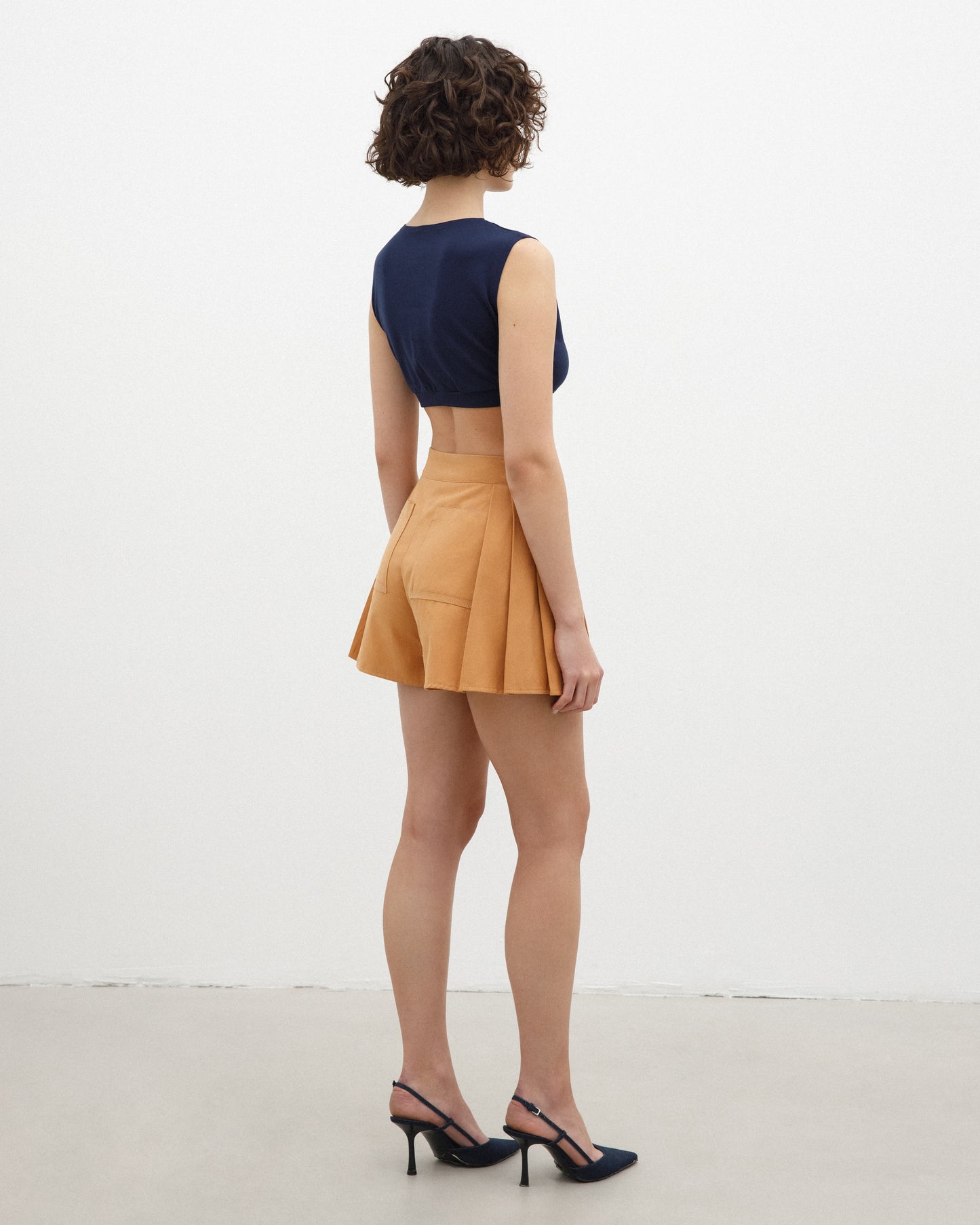 FLARED DENIM SHORTS