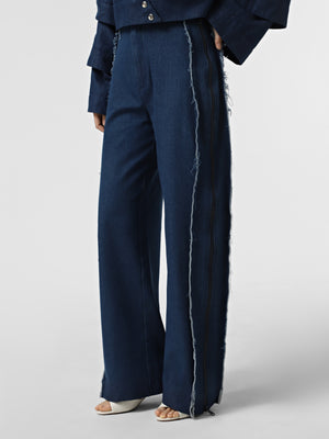 ZIPPED DENIM JEANS