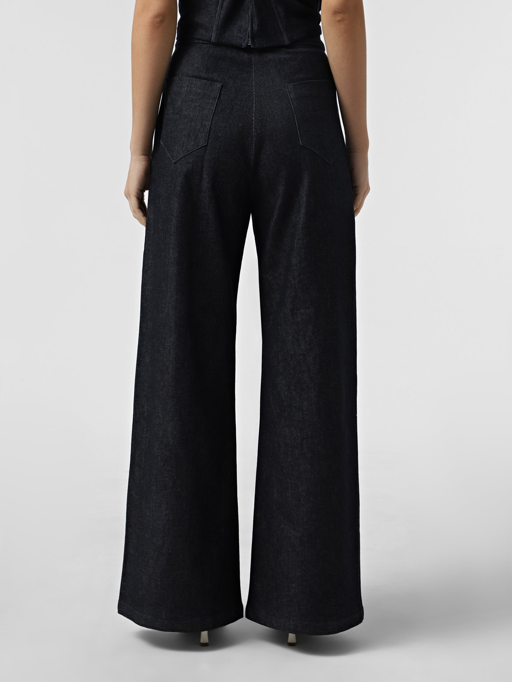 WIDE-LEG DENIM TROUSERS