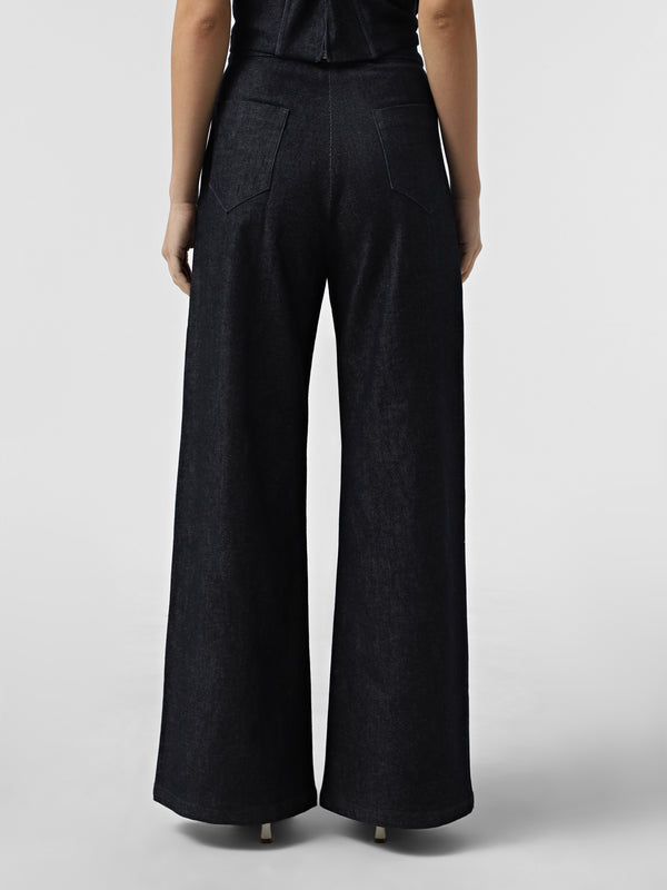 WIDE-LEG DENIM TROUSERS