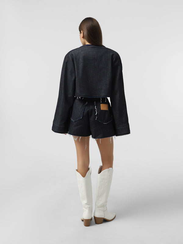 FLARED DENIM SHORTS