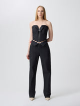 ZIP DENIM CORSET