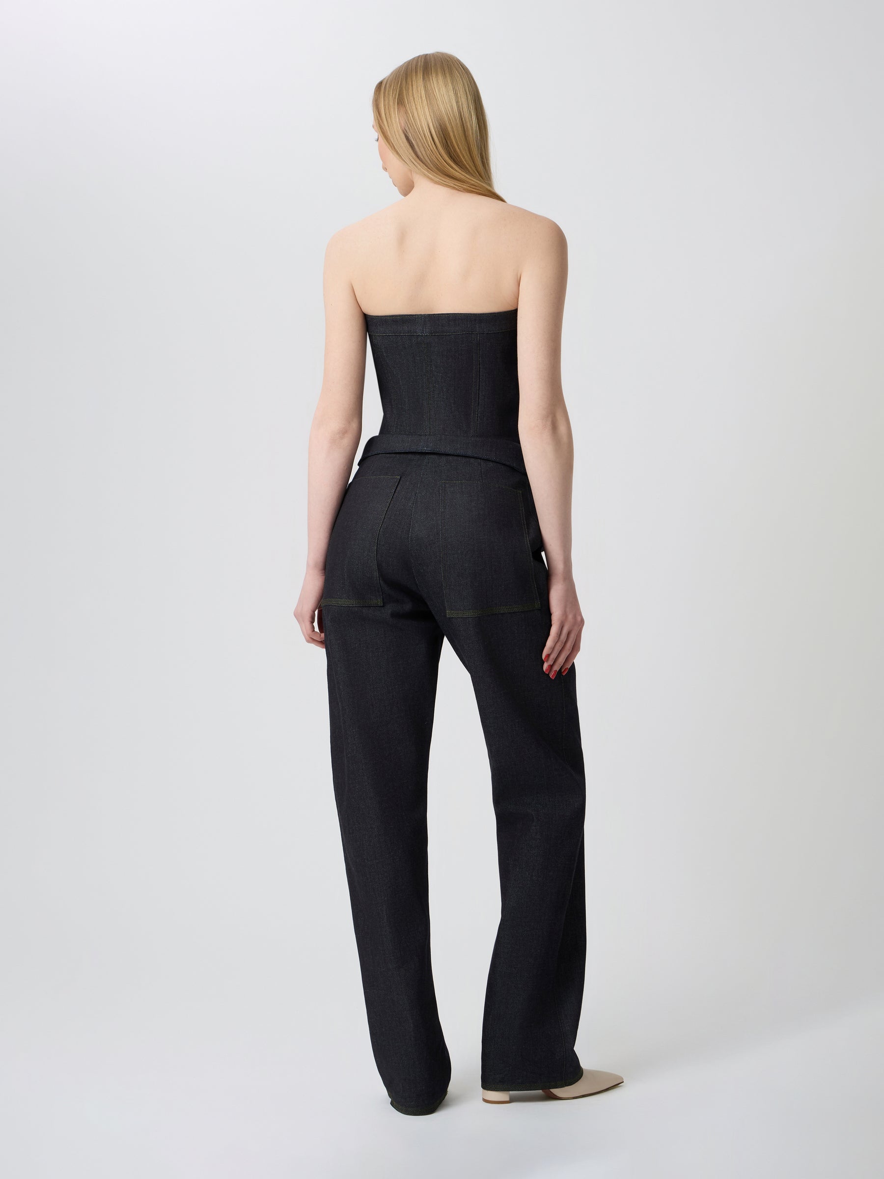 ZIP DENIM CORSET