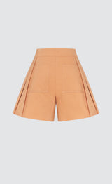 FLARED COTTON SHORTS