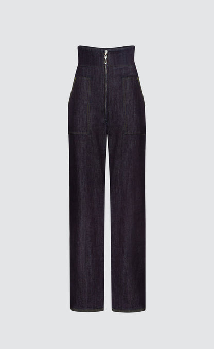 WAISTED DENIM JEANS