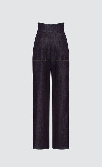 WAISTED DENIM JEANS