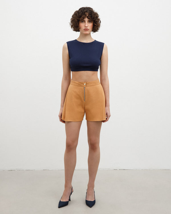 FLARED COTTON SHORTS