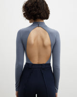 STRETCH OPEN-BACK BODYSUIT